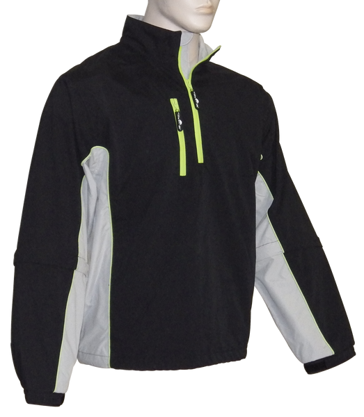 The Weather Company Men's Microfiber Rain Shirt Black/Grey/Green - Golf Country Online