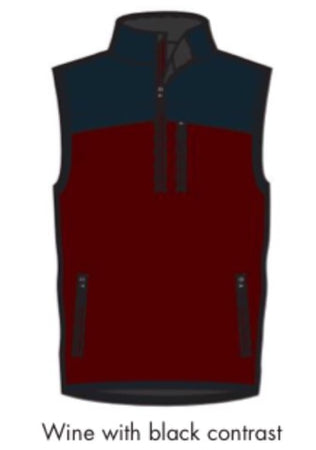 The Otter Company Francestown Vest (Black/Wine) UNISEX - Golf Country Online