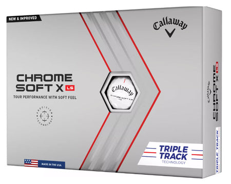 Callaway 2022 Chrome Soft X LS Golf Balls (One Dozen) White Triple Track