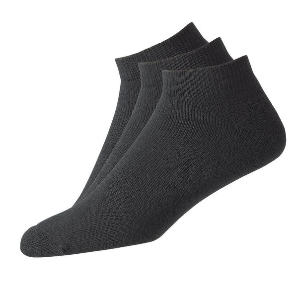 FootJoy ComfortSof Men's Sport Socks (3 Pair) Black 7-12 - Golf Country Online