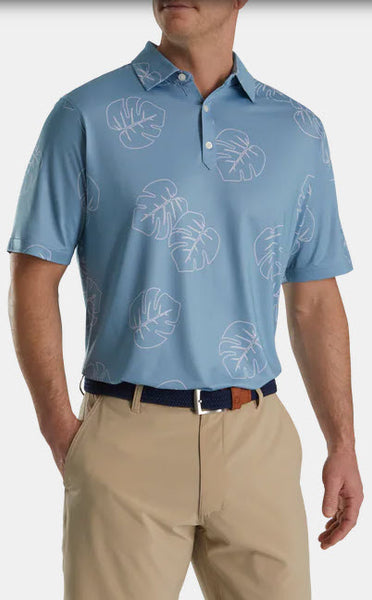 Footjoy Polo Jungle Leaf Print LSL