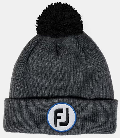 Footjoy Hat Pom Pom Solid Knit Beanie