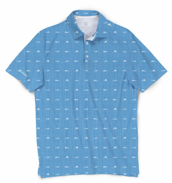 SCALES POLO FL RESORT WEAR CLEAN FISH '23