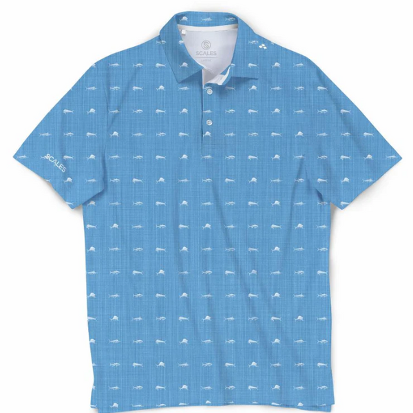 SCALES POLO FL RESORT WEAR CLEAN FISH '23