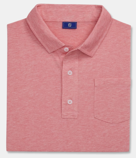FootJoy Polo Lifestyle Essentials Solid With Chest Pocket - Large