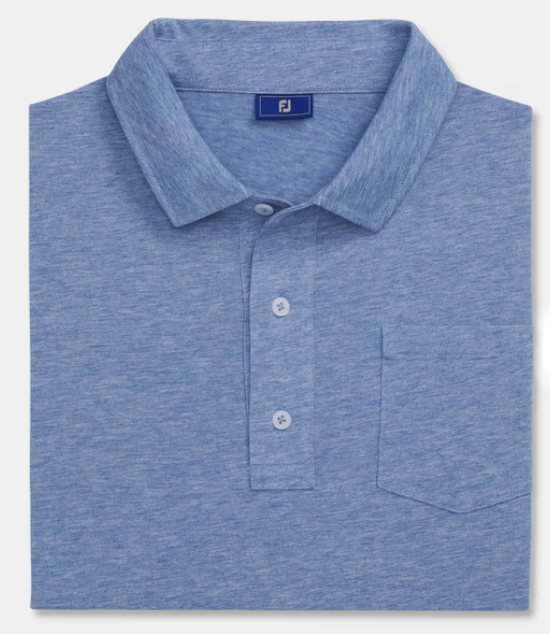 FootJoy Polo Lifestyle Essentials Solid With Chest Pocket - Large