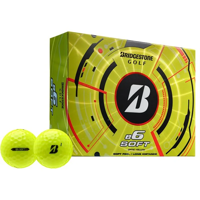 Bridgestone Golf Balls E6 Soft Yellow Dozen '25 - Golf Country Online