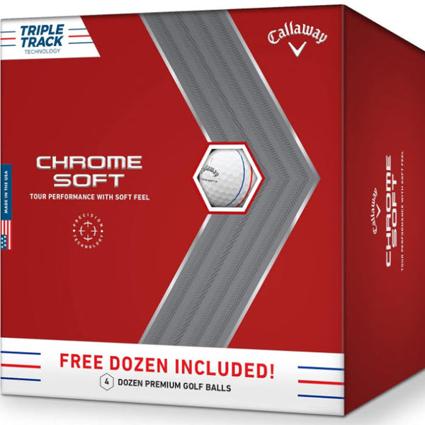Callaway Chrome Soft Triple Track Golf Balls 2023 - 4 Dozen (1 Free Dozen)