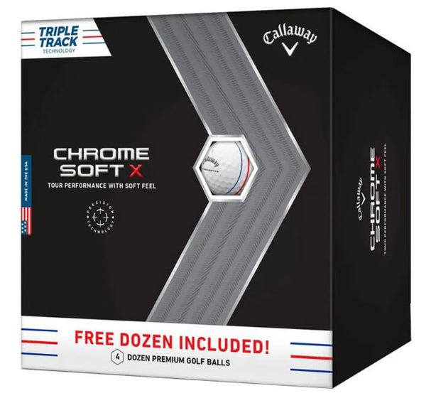 Callaway Chrome Soft Triple Track Golf Balls 2023 - 4 Dozen (1 Free Dozen)