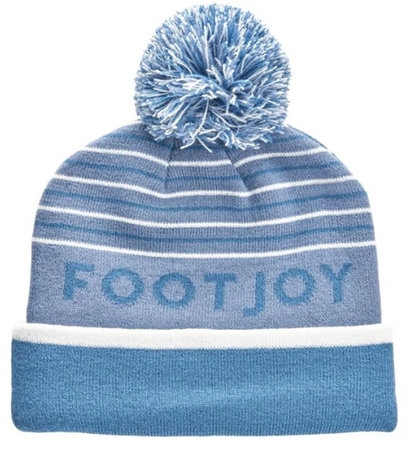 FootJoy Stripped Pom Pom Knit Golf Beanie - Golf Country Online