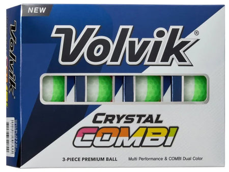 NEW Volvik Crystal Combi 3-Piece Premium Golf Balls - Assorted Colors