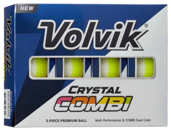 NEW Volvik Crystal Combi 3-Piece Premium Golf Balls - Assorted Colors