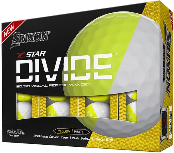 Srixon Z-Star Divide Golf Balls - White/Yellow