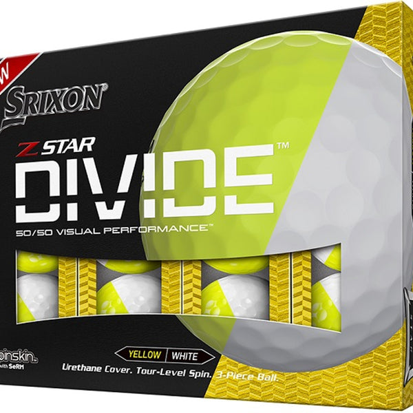 Srixon Z-Star Divide Golf Balls - White/Yellow
