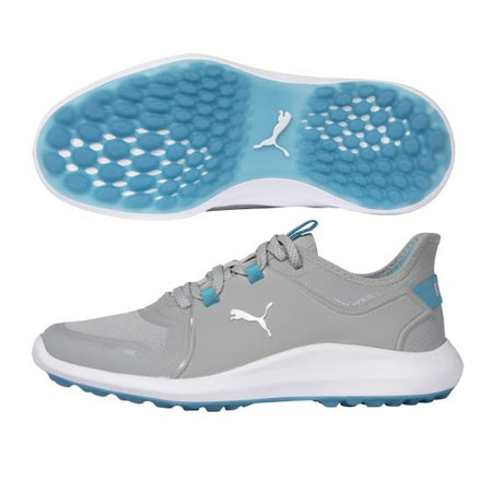 PUMA Golf- Ladies Ignite FASTEN8 Spikeless Shoes (High Rise/Silver/Scuba Blue)