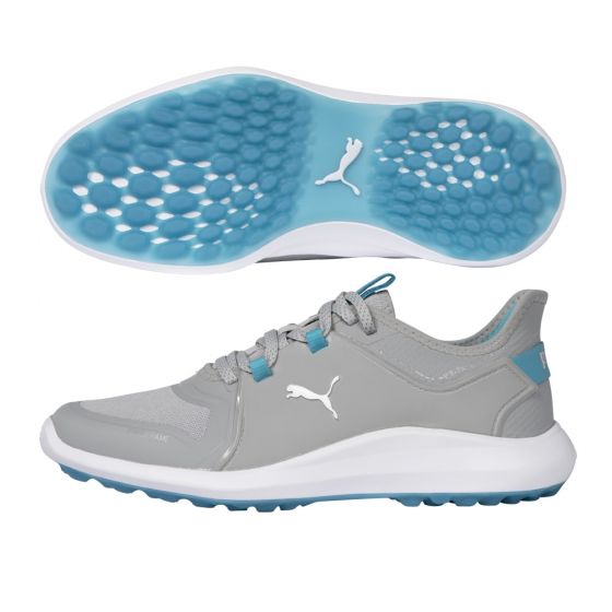 PUMA Golf- Ladies Ignite FASTEN8 Spikeless Shoes (High Rise/Silver/Scuba Blue)