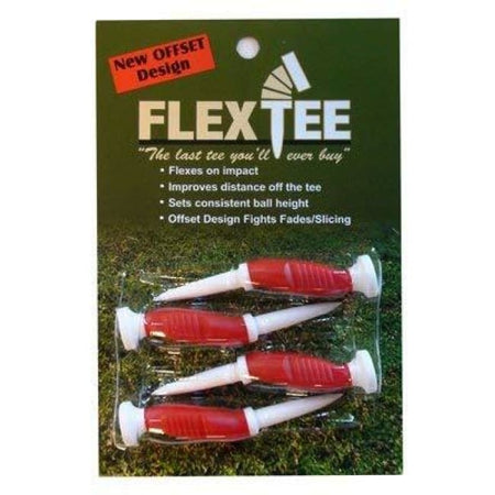 Flextee Offset Design Flexible Golf Tee 3" 4 ct (Red) - Golf Country Online