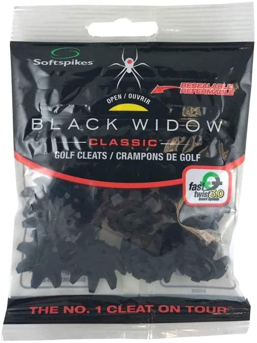 Softspikes Black Widow Classic (Fast Twist) Golf Spikes - 18 Pack - Golf Country Online