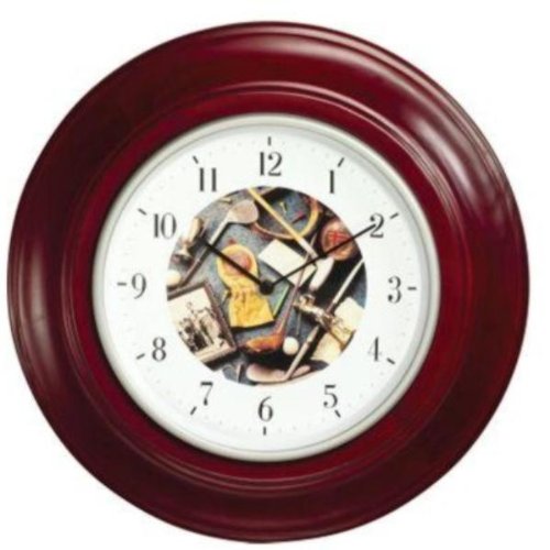 Clubhouse Collection 1261 Golf Motif Quartz Clock - Golf Country Online