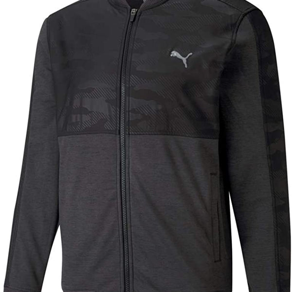 PUMA Men's Golf 2020 Cloudspun Stlth Camo Jacket (Black)