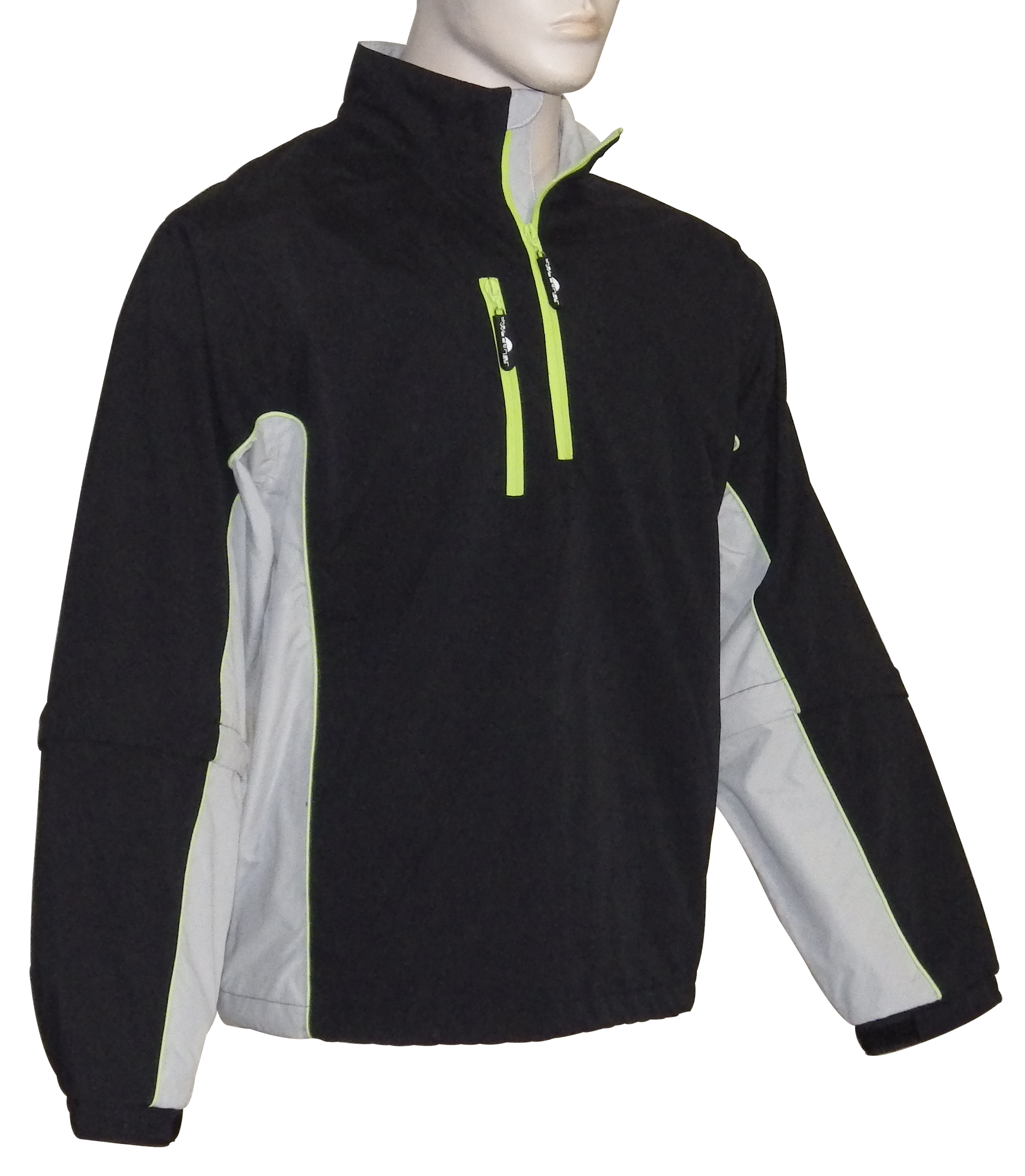 The Weather Company Men's Microfiber Rain Shirt Black/Grey/Green - Golf Country Online