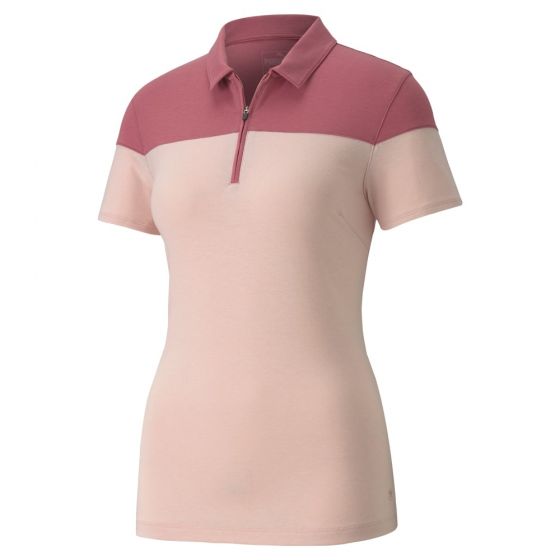 PUMA Women's Golf 2020 Colorblock Polo ~ Peachskin Heather