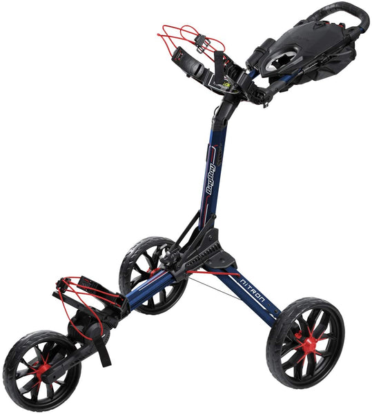 BagBoy Nitron Golf Push Cart - Navy/Red