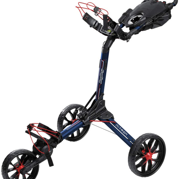 BagBoy Nitron Golf Push Cart - Navy/Red