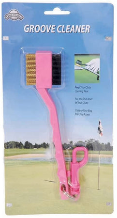 OnCourse Pink Golf Groove Brush Cleaner with Clip