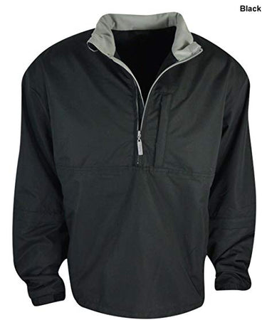 Weather Company Microfiber Waterproof 1/2 Zip Rain Jacket - Black/Grey - Golf Country Online