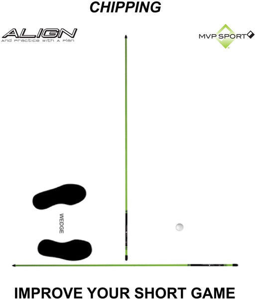 Morodz Golf Alignment Rods, Pack of 2 (Black)