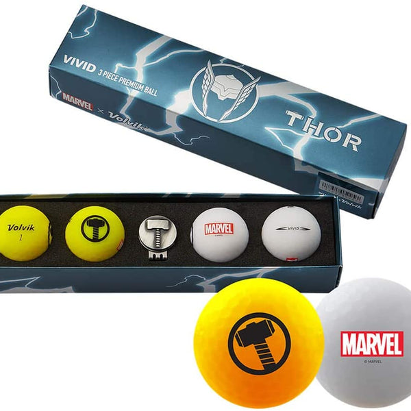 Volvik Vivid Marvel Golf Balls Thor 4-Ball Pack