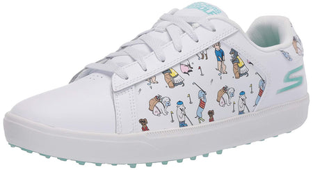 Skechers (BOBS) Women's Go Drive Dogs at Play Spikeless Golf Shoe (17011/WBL)