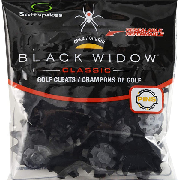 Softspikes Black Widow Classic Black and Grey Golf Spikes(Pins) - 20 Pack - Golf Country Online