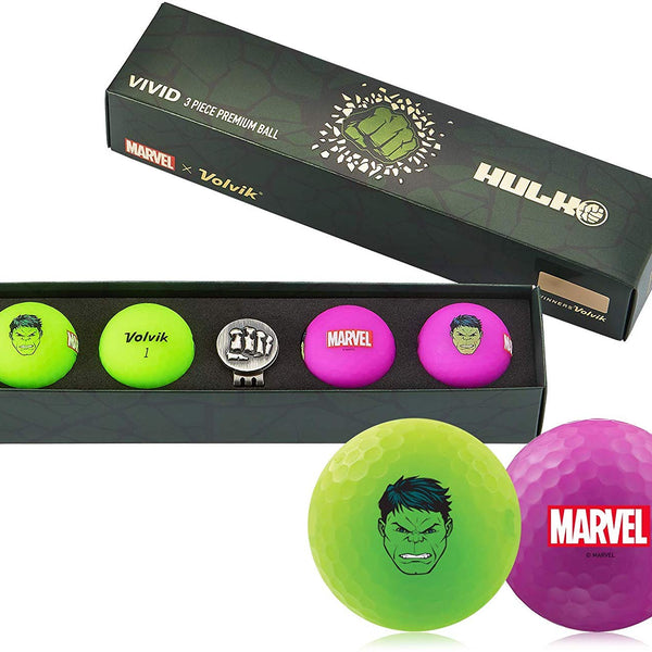 Volvik Vivid Marvel Golf Balls The Hulk 4-Ball Pack - Golf Country Online