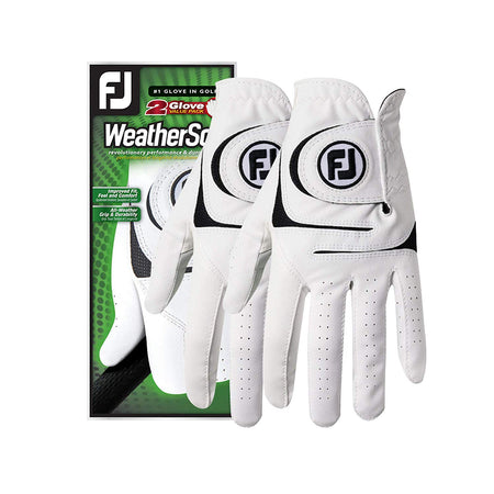 FootJoy Men's WeatherSof 2-Pack Golf Glove - White - Golf Country Online