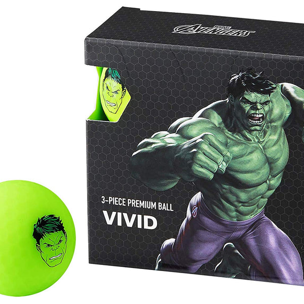 Volvik Vivid Marvel Hulk Golf Balls 4 Pack - Golf Country Online