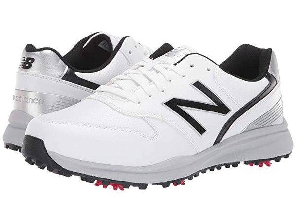 New Balance (NBG1800WK) Men's Sweeper Waterproof Spiked Comfort Golf Shoe (White/Black) - Golf Country Online