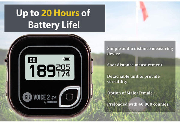 GolfBuddy Voice 2se Golf GPS/Rangefinder - BLACK