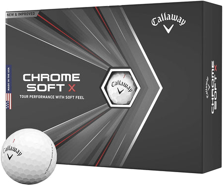 Callaway 2021 Chrome Soft X Golf Balls (ONE DOZEN - WHITE)