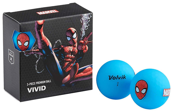 Volvik Vivid Marvel Spider-Man Golf Balls 4 Pack - Golf Country Online