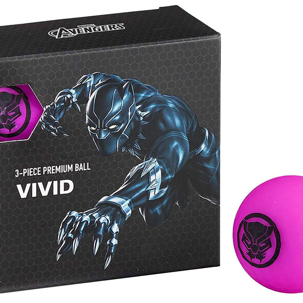 Volvik Vivid Marvel Black Panther Golf Balls 4 Pack - Golf Country Online