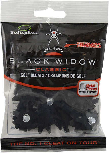 Softspikes Black Widow Classic Cleat Small Metal Thread, 22 Count