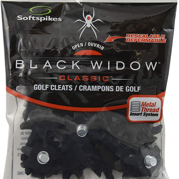 Softspikes Black Widow Classic Cleat Small Metal Thread, 22 Count