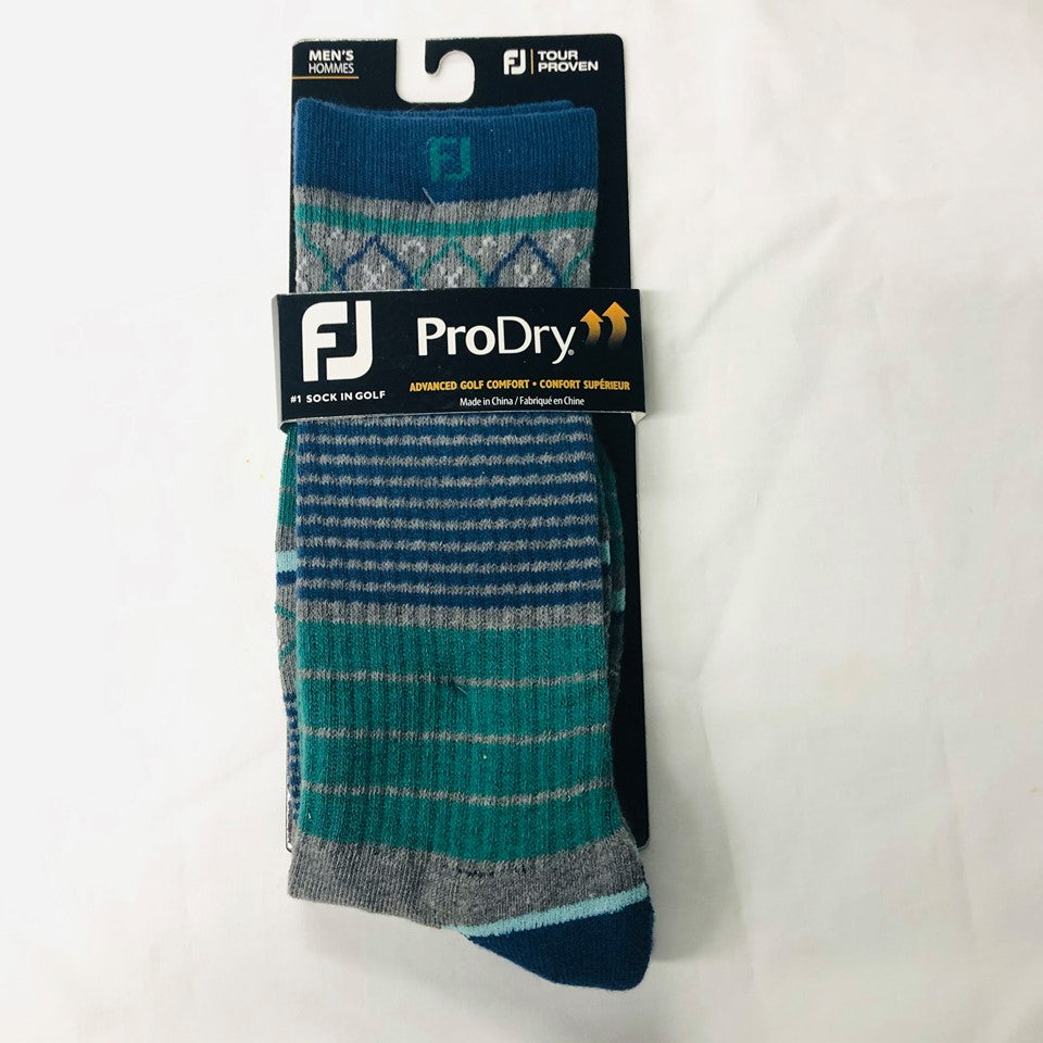 Footjoy ProDry Limited Edition Fashion Crew Golf Diamonds Stripes Fashion Socks Choose Colors - Golf Country Online