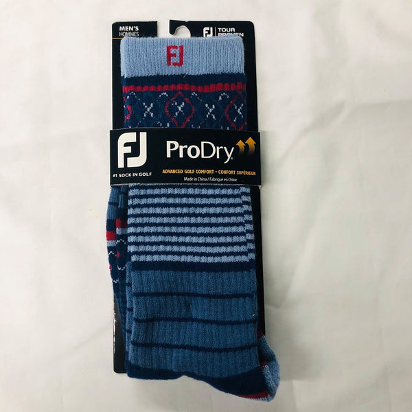 Footjoy ProDry Limited Edition Fashion Crew Golf Diamonds Stripes Fashion Socks Choose Colors - Golf Country Online