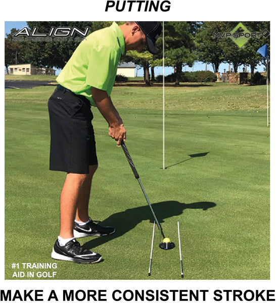 Morodz Golf Alignment Rods, Pack of 2 (Black)