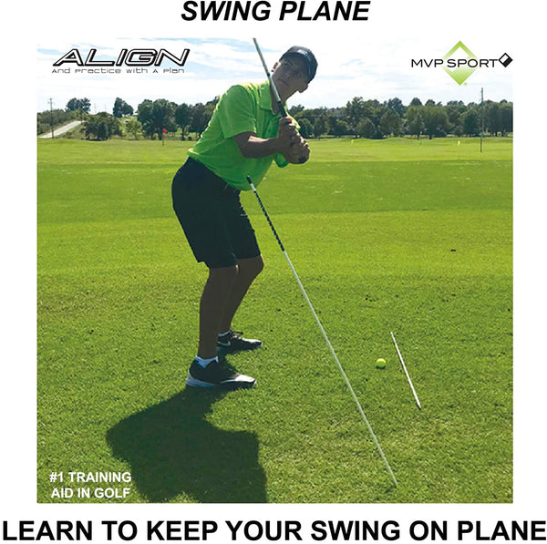 Morodz Golf Alignment Rods, Pack of 2 (Black)