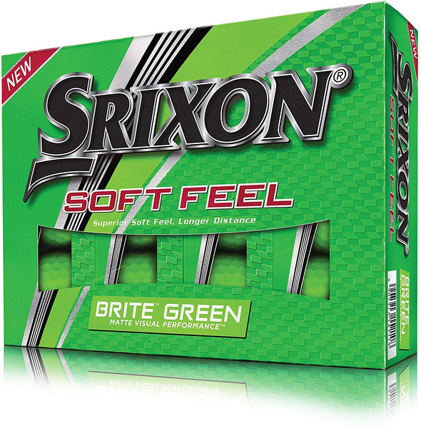 Srixon Soft Feel Brite GREEN Matte Color Golf Balls (One Dozen) - Golf Country Online