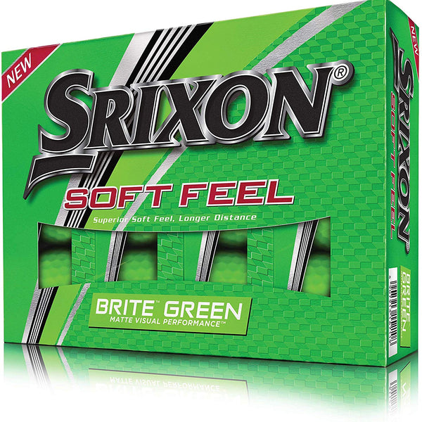 Srixon Soft Feel Brite GREEN Matte Color Golf Balls (One Dozen) - Golf Country Online
